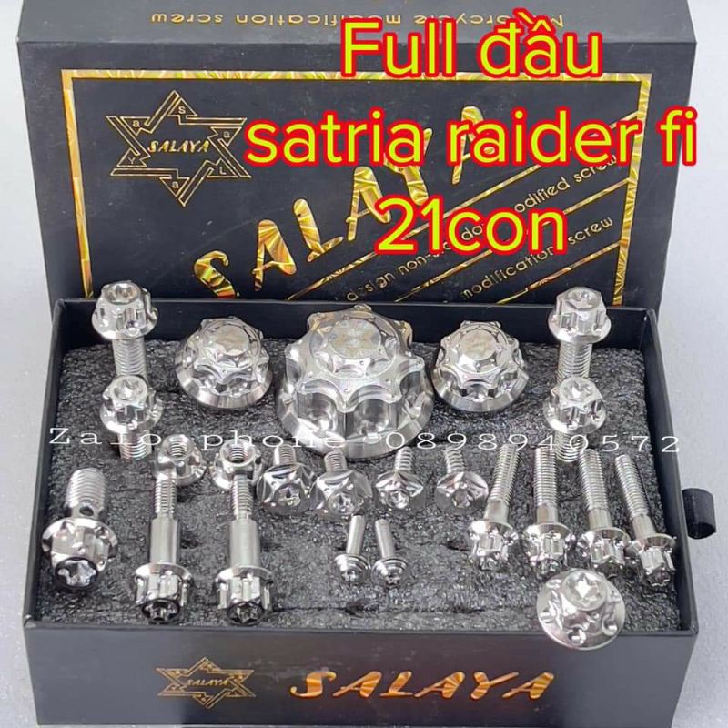𝙁𝙐𝙇𝙇 ốc salaya 304 Đầu ghi Đông raider satria 21 con