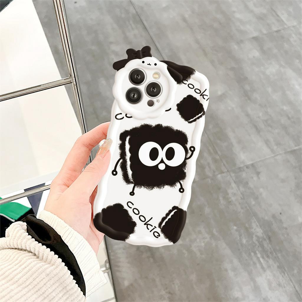 Ốp lưng iphone nơ lượn sóng Black Cookie 6/6plus/6s/6splus/7/7plus/8/8plus/x/xs/11/12/13/14/pro/max/promax/plus/shin