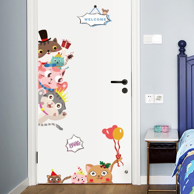 decal dán tường các con thú ngộ nghĩnh