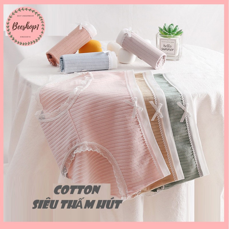 Quần lót nữ cotton viền ren siêu mềm mỏng mát QC45 | WebRaoVat - webraovat.net.vn