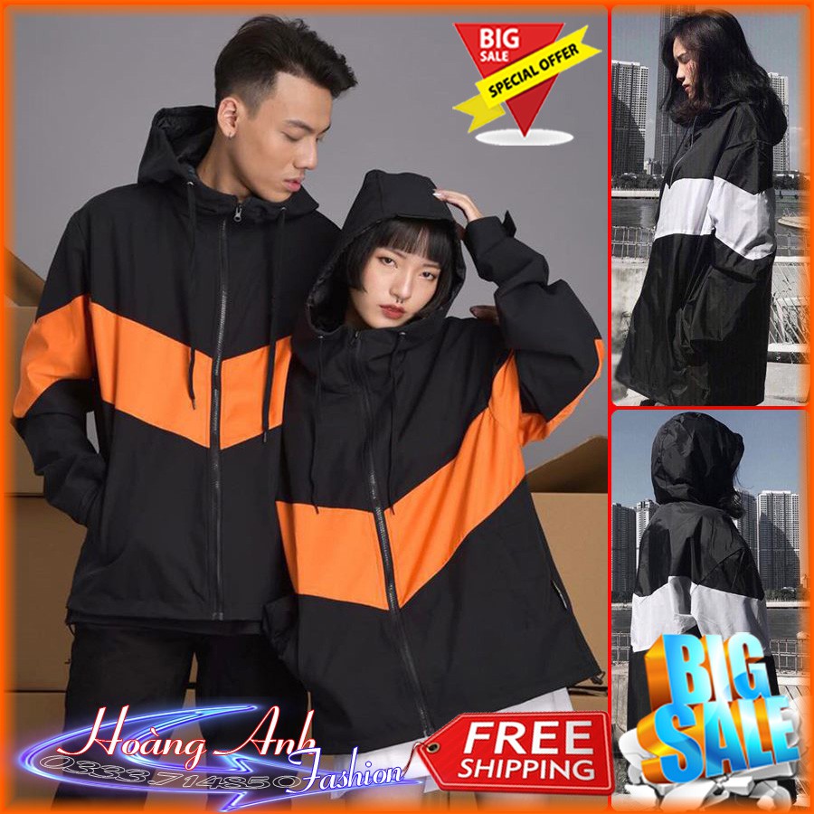 FREESHIP_ÁO KHOÁC DÙ 2 LỚP M288 (Chữ V)