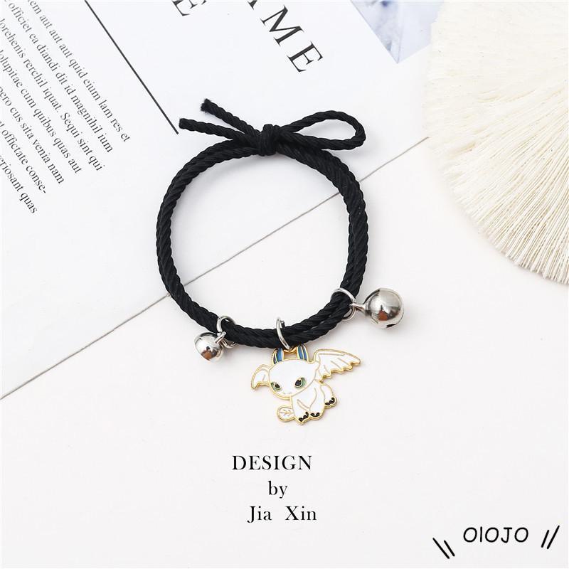 (OLOJO.vn) Vòng Tay Cặp Dây Nam Châm Bằng Nam Châm Màu Trắng Đen Cho Cặp Đôi Tình Bạn Không Răng