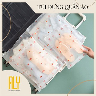 [SET 10] Túi zip lụa mờ có khóa kéo đựng quần áo cho brand size 25x35
