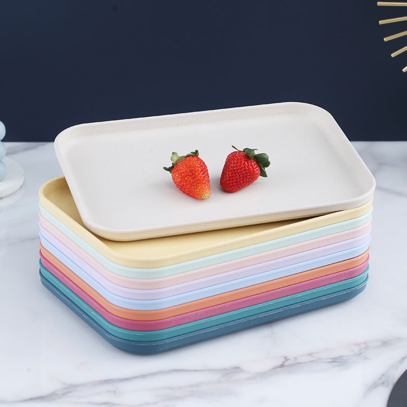 Khay Đựng Thức Ăn Hình Chữ Nhật Bằng Lúa Mạch