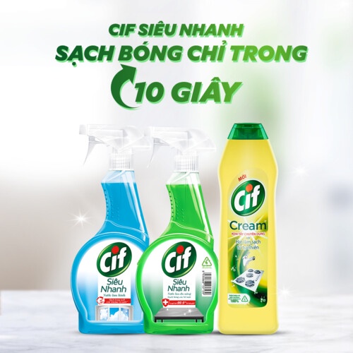 Kem tẩy đa năng nhà bếp CIF vàng - chai 690g