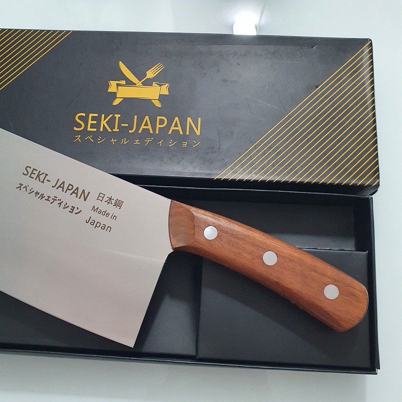 Dao Chặt Xương Chặt Thịt Chặt Gà SEKI, ASAKH - Japan Hàng Cao Cấp Chất Liệu Thép Không Gỉ Siêu Bền