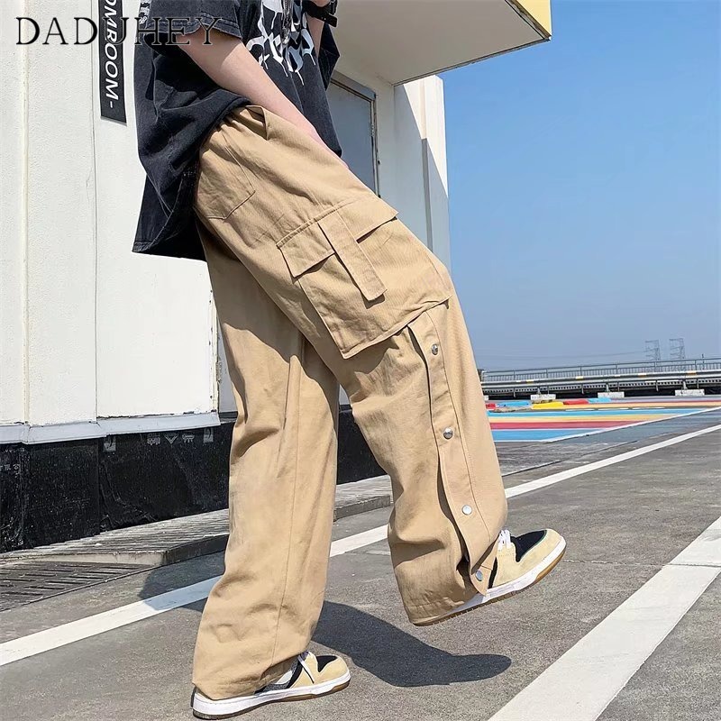 Daduhey Quần Dài Dáng Rộng Phong Cách Retro Nhật Bản Thời Trang 2022 Dành Cho Nam Giới