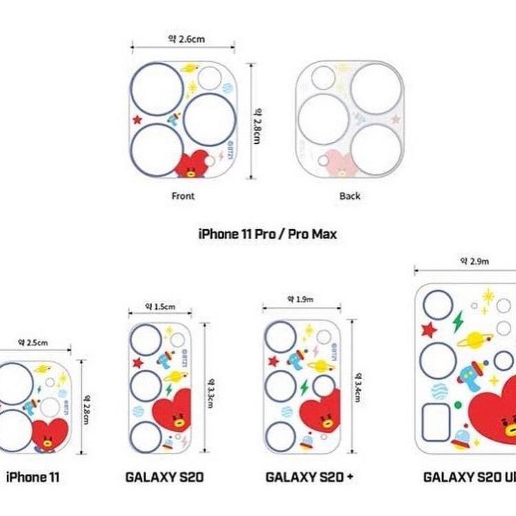 Miếng Dán Bảo Vệ camera Chính Hãng BT21 BTS Cho IPHONE A099