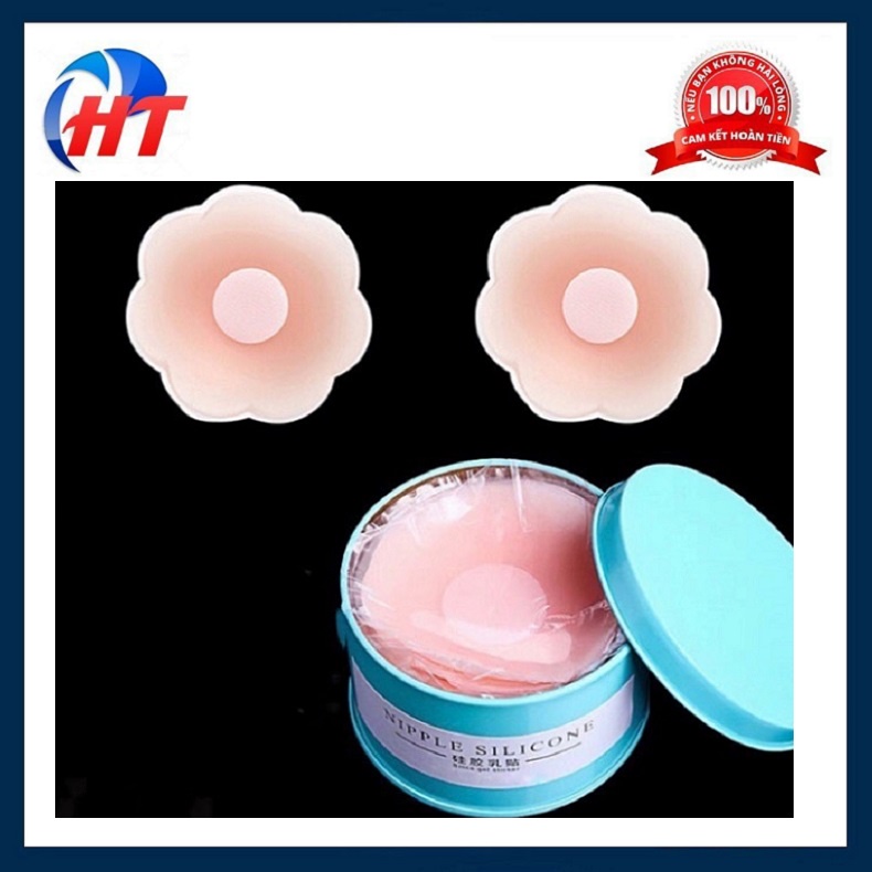Hộp 10 Miếng Dán Ngực Silicon Có Nhũ Che Đầu Ti Sử Dụng Nhiều Lần