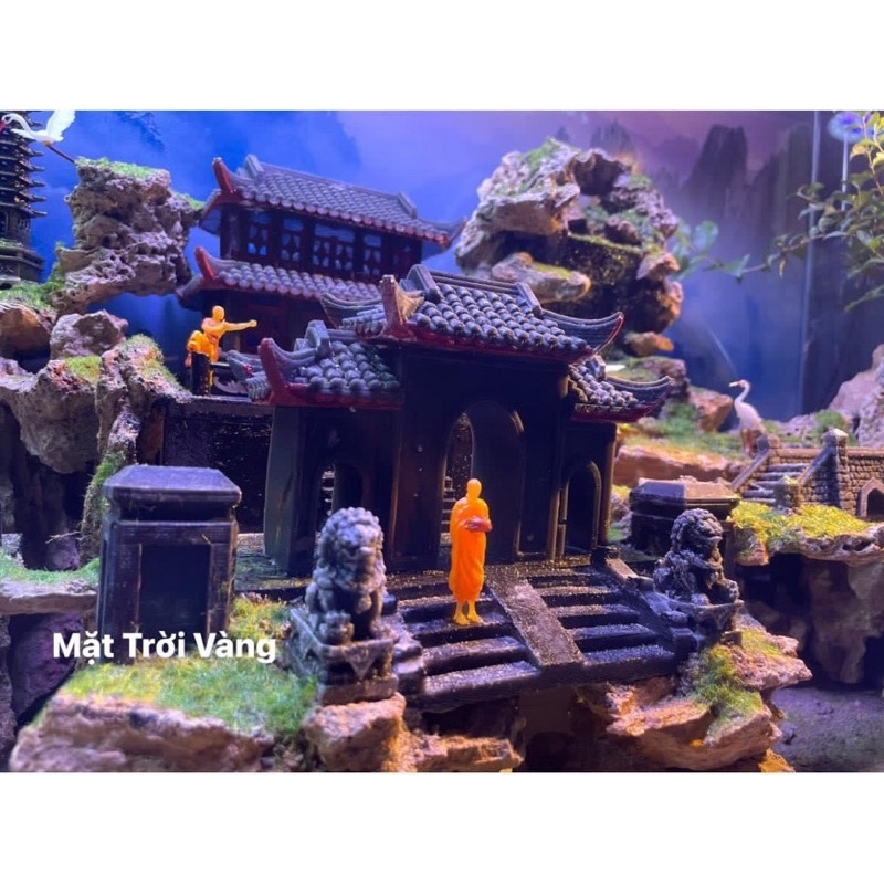Tượng mini chú tiểu, nhà sư - phụ kiện trang trí bể cá, tiểu cảnh, sân vườn, hòn non bộ