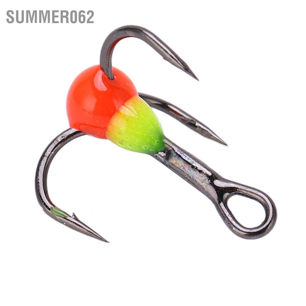 [Hàng Sẵn] 10 cái/ bộ câu cá bằng băng mùa đông, câu ba neo có thể ăn mòn khoan giả mồi 【Summer062】