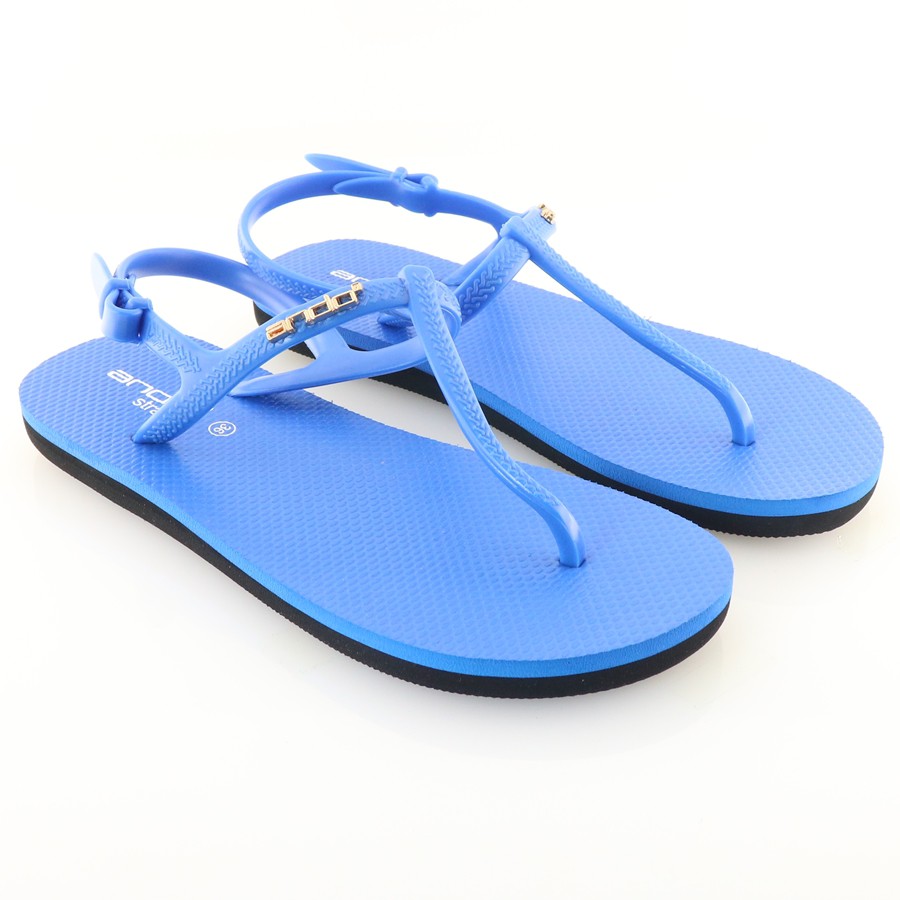 Giày Sandal Ando Surabaya 02 Màu Xanh Dương Phối Dây Thời Trang Cho Nữ