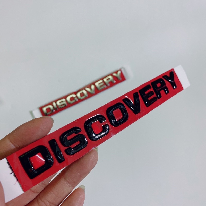 Decal tem nổi cứng chữ DISCOVERY size bé cao cấp dán xe máy, ô tô, mũ bảo hiểm chống thấm nước, chống bay màu