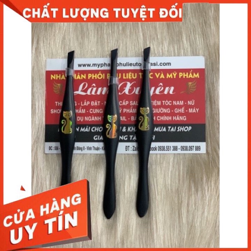 Nhíp nhổ râu, nhíp nhổ lông nách hiệu con mèo ✨FREESHIP ✨ thép không rỉ, mủi xéo, nhíp gấp siêu dính, không gây đứt, đau