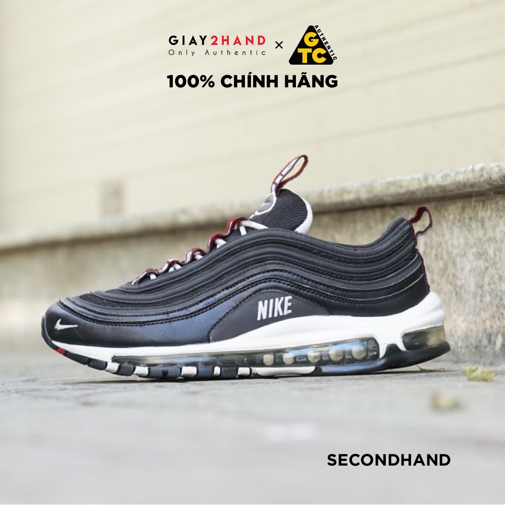 Giày Thể Thao Nike Air Max 97 Premium Overbranding Black White Red 312834-008 GIÀY CŨ CHÍNH HÃNG