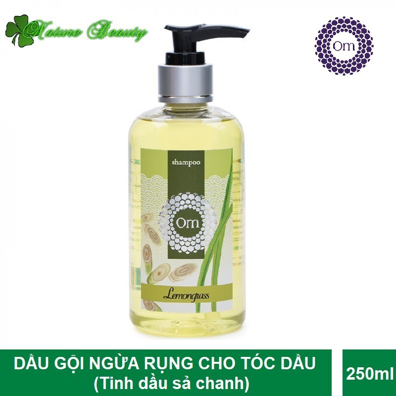 Dầu gội Ngừa rụng tóc dành cho tóc dầu Lemongrass Om Fountain tinh dầu sả chanh