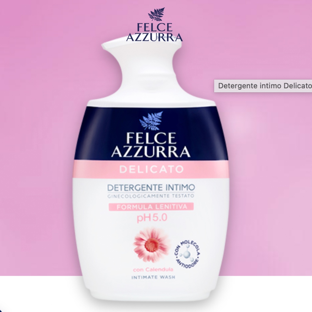 Dung dịch vệ sinh phụ nữ độ pH 5.0 dành cho kỳ mãn kinh Felce Azzurra hương nước hoa