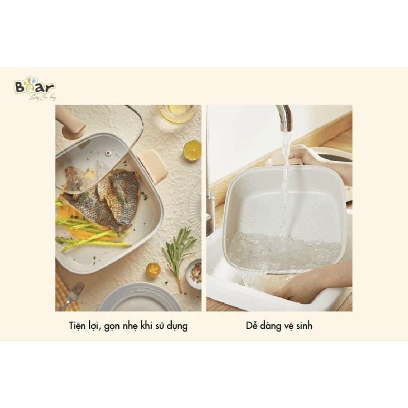 Nồi lẩu điện Bear 4L C40M1 chiên, xào, rán đa năng