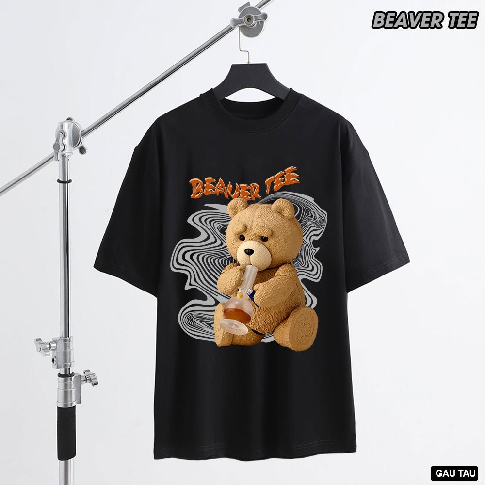 Áo thun Beaver Tee GAU TAU Local Brand tay lỡ form rộng nam nữ Unisex Freeship Extra