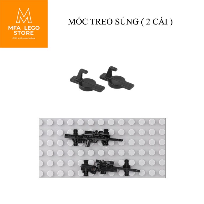 Đồ chơi lắp ráp swat army , mô hình lắp ghép quân sự - Combo 2 giá treo súng MFA TOY STORE