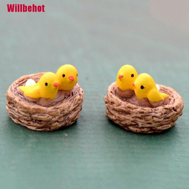 Mô Hình Tổ Chim mini Bằng Nhựa Dùng Trang Trí Tiểu Cảnh