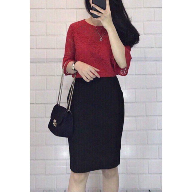 Chân váy bút chì công sở,  Chân váy nữ dáng dài cơ bản màu đen❤️FREESHIP❤️- có sẵn | BigBuy360 - bigbuy360.vn