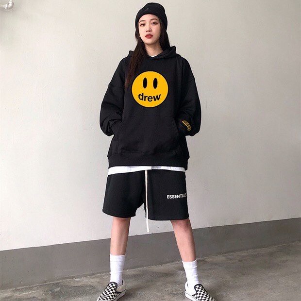 Áo khoác hoodie Drew House mặt cười và gấu ADLV unisex dài tay nam nữ , chất nỉ bông hình in kỹ thuật số cao cấp 123SHOP