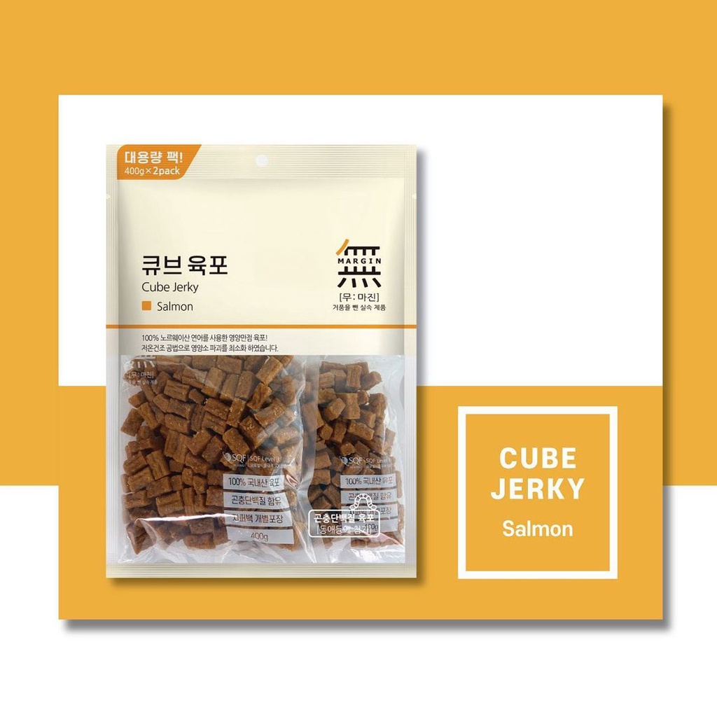 BOWWOW Cube Jerky Salmon - Snack thưởng thịt viên cá hồi viên cho chó