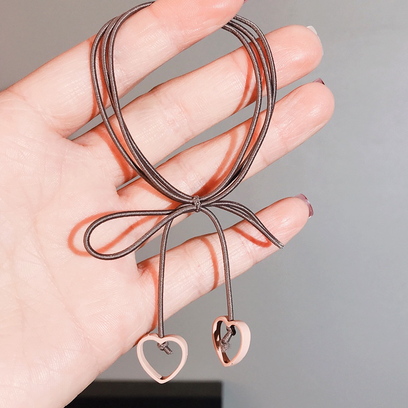Dây cột tóc nơ trái tim SD609 màu dễ thương, cute, xinh đẹp phong cách Hàn Quốc làm phụ kiện tóc thời trang cho nữ
