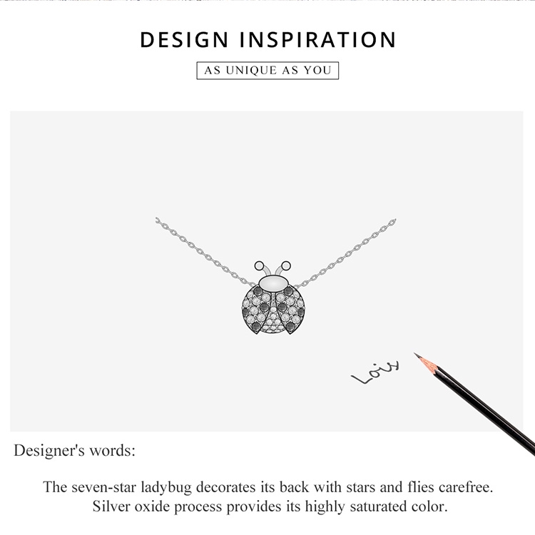 Dây Chuyền Bamoer SCN400 Chất Liệu Bạc 925 Mặt Bọ Rùa Màu Hồng Dài 45cm Làm Quà Đẹp Mắt