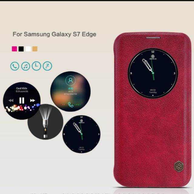 Bao da đẹp Nillkin QIN cho Galaxy S7 Edge có ngăn đựng thẻ
