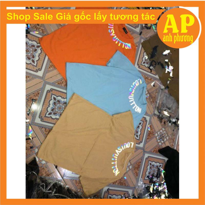 Áo phông lovuis vòng cổ phản quangChất cotton mềm mịnForm thụng tay lỡkiểu dáng unisex