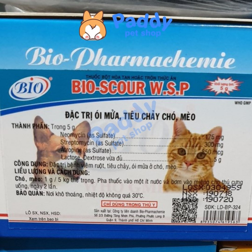 Bột Bio Scour Kiểm Soát Viêm Ruột, Tiêu Chảy Chó Mèo