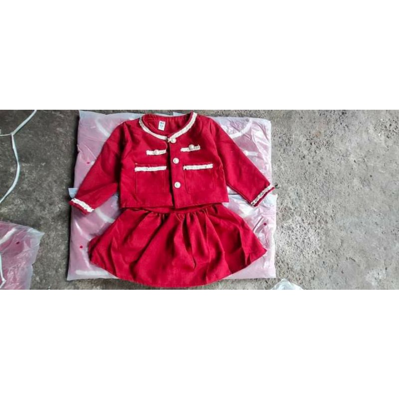 Sét váy dạ 2 chi tiết