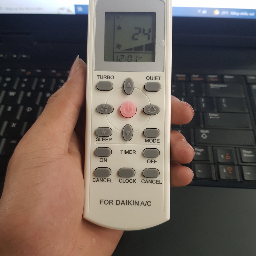 REMOTE MÁY LẠNH DAKIN NÚT HỒNG