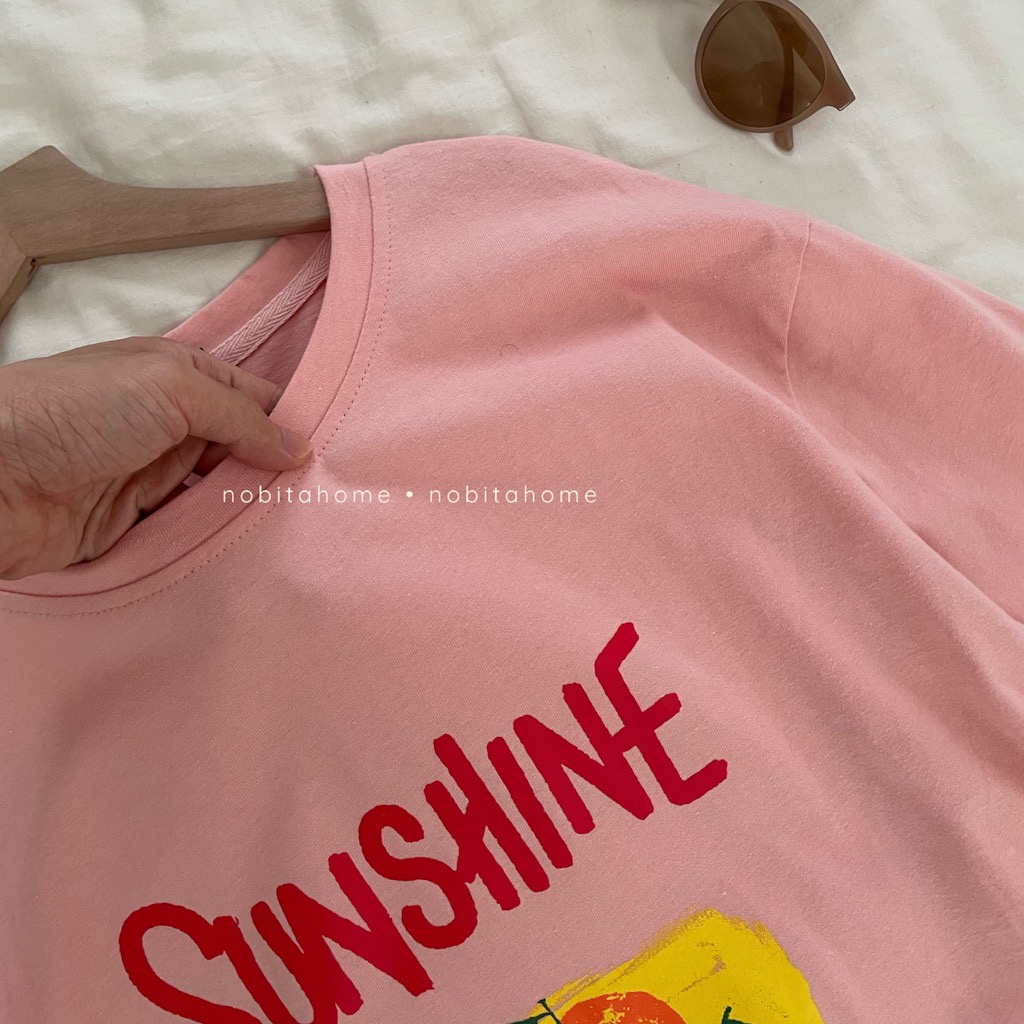 NOBITA HOME - ÁO THUN TAY NGẮN IN CHỮ SUNSHINE
