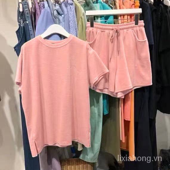 Bộ Đồ Thể Thao Hai Món Tay Ngắn Dáng Rộng Phong Cách Hàn Quốc Thời Trang Mùa Hè Cho Nữ Sr-Studio Dongguk2021 | BigBuy360 - bigbuy360.vn