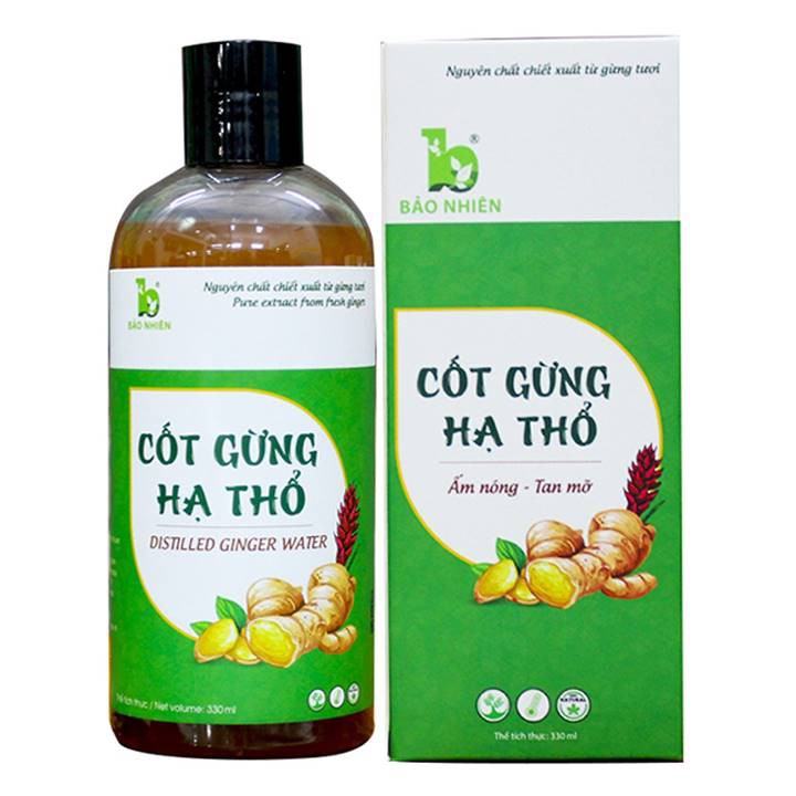 Cốt Gừng Hạ Thổ Bảo Nhiên 330ml làm tan mỡ bụng – giảm đau cho mẹ sau sinh