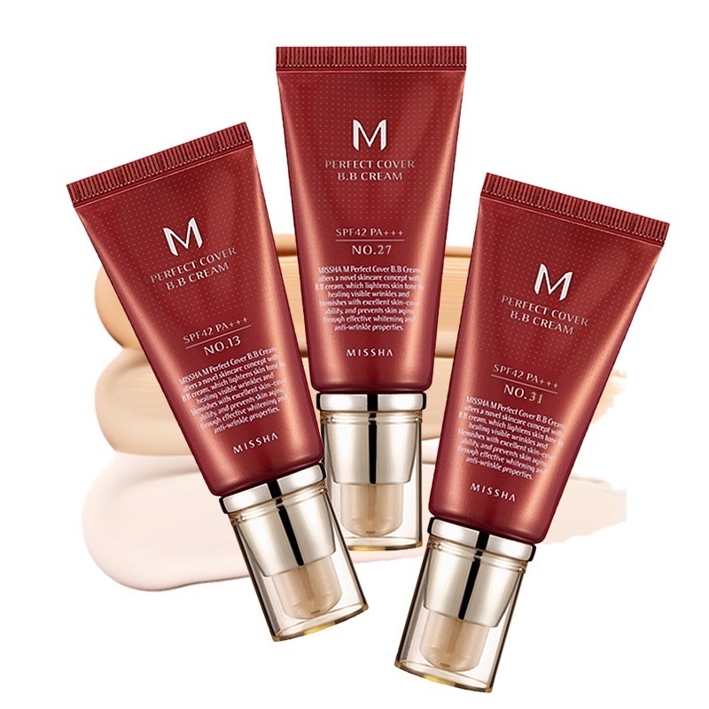 Kem BB che khuyết điểm SPF42 Pa+++ 50ml 4 kiểu tùy chọn MISSHA