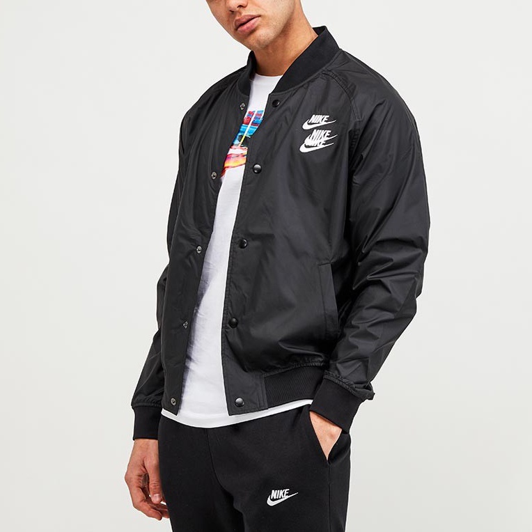 ÁO KHOÁC NIKE MEN'S SPORTSWEAR WOVEN WORLD TOUR - BLACK