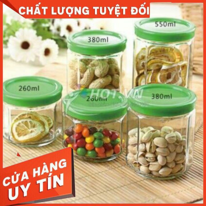 COMBO 5 HŨ GIA VỊ THỦY TINH