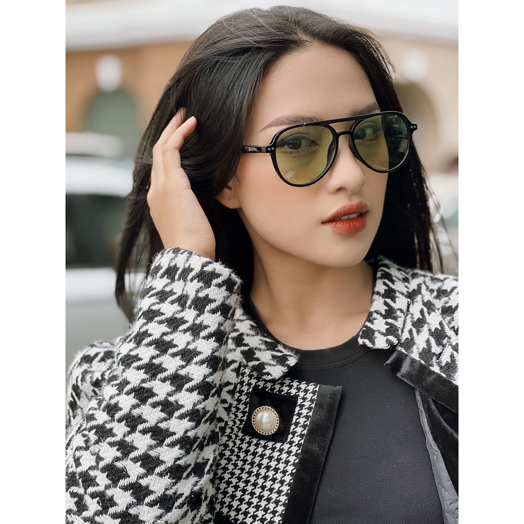 Kính mát nam nữ thời trang ANNA dáng vuông gọng nhựa mắt râm chống tia UV RCT082