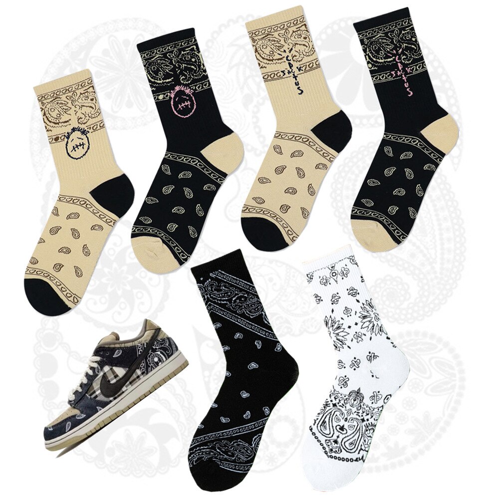 Vớ Travis Scott Unisex - Tất Họa Tiết Bandana Paisley