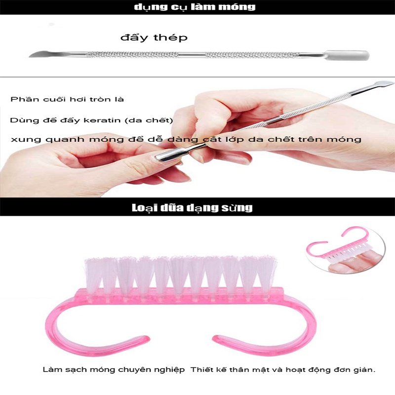 Máy hơ gel đèn led 36W Với Máy Mài Móng Tay Điện Smooth, Dũa &amp; Ủ Gel Cho Người Mới Bắt Đầu-Bộ làm móng,đèn uv móng tay