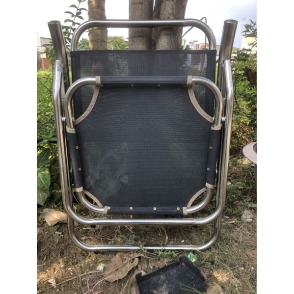 Ghế Cafe xếp Gọn Tay Vịn ( Inox 100% ) Khung Dày Nặng