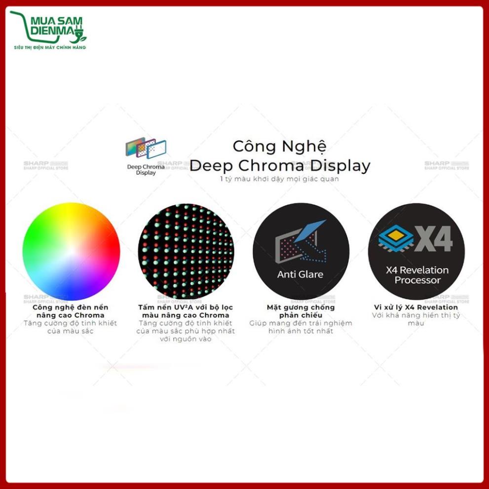 Tivi Sharp 60 inch Aquos The Scenes Tv 4K 4T-C60DL1X --Chỉ giao tại HN--