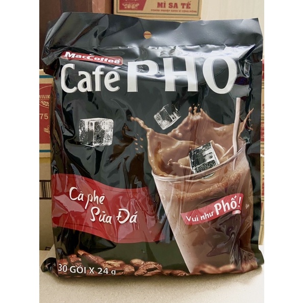 Cà phê sữa đá MacCoffee Café Phố 720g ( 30 gói x 24g )