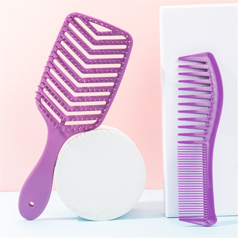 Set 3 Lược Chải Tóc Dày Ngắn Chống Tĩnh Điện Mát Xa Da Đầu