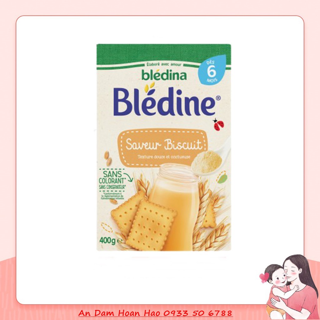 Bột lắc sữa Bledina cho bé 6m+ vị Bích Quy -400G-Date 2021