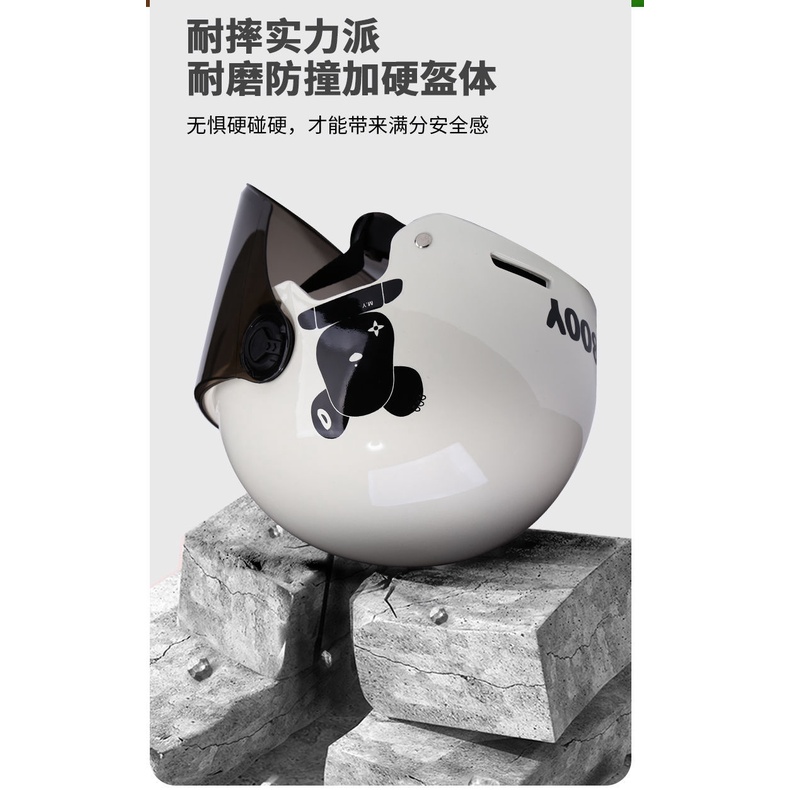 Mũ Bảo Hiểm Xe Máy Điện Hình Tai Mèo Che Nắng Dễ Thương